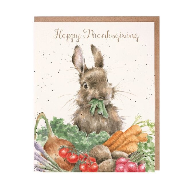 'Thanksgiving Feast' Rabbit Greeting Card