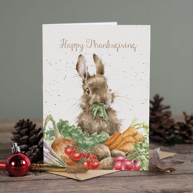 'Thanksgiving Feast' Rabbit Greeting Card