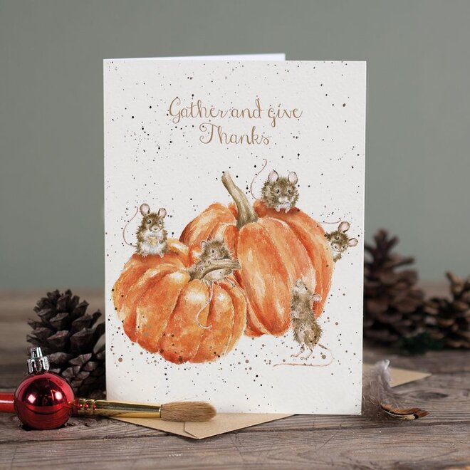 'A Mice Thanksgiving' Mouse Greeting Card