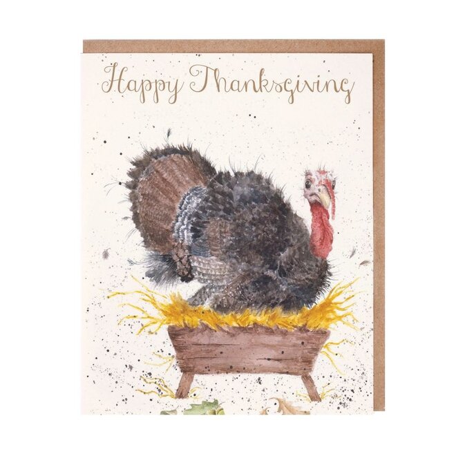 'Happy Thanksgiving' Turkey Greeting Card