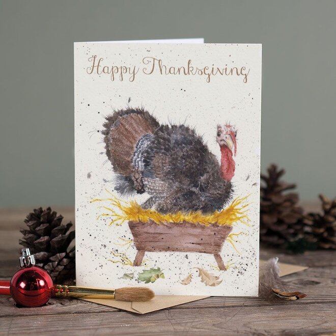 'Happy Thanksgiving' Turkey Greeting Card