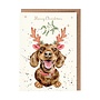 'Mistletoe & Barks' Dachshund Christmas Card