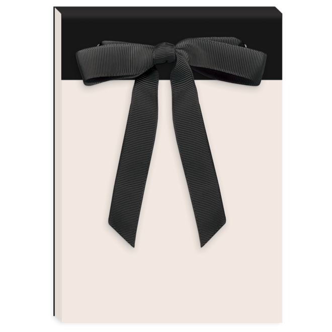 Ribbon Tails Black Notepad