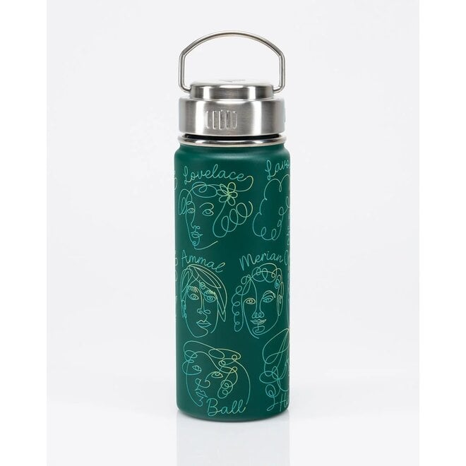 Women of Science Green Stainless Steel Vacuum Flask