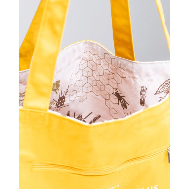 Honey Bee Cream Canvas Tote Bag