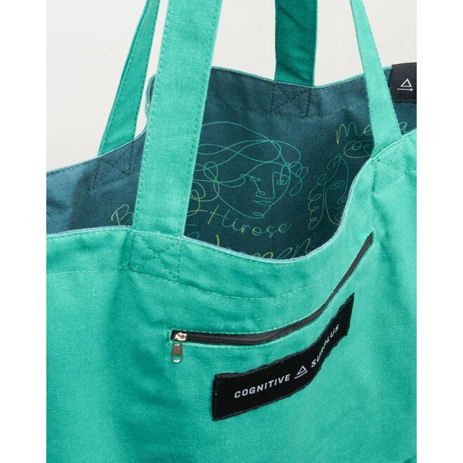 Women of Science Green Canvas Tote Bag