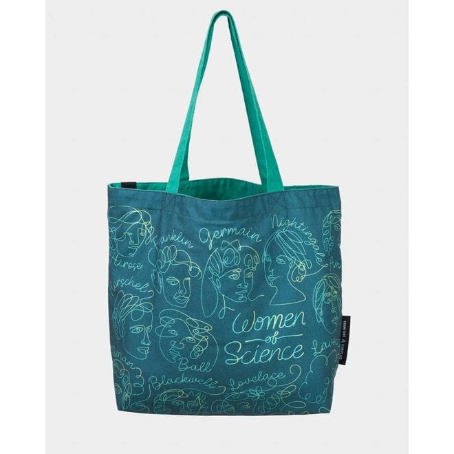 Women of Science Green Canvas Tote Bag