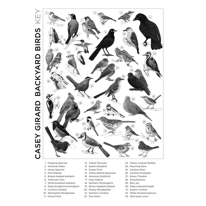 Casey Girard: Backyard Birds 1000-Piece Puzzle