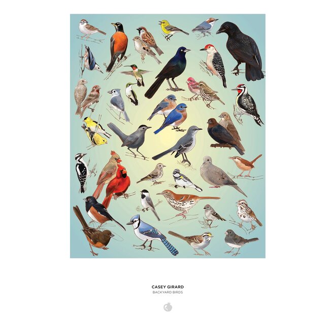 Casey Girard: Backyard Birds 1000-Piece Puzzle