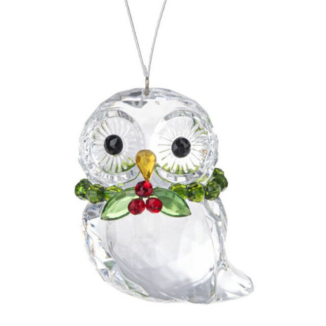 Holiday Wreath Owl Ornament