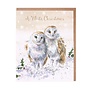 'A White Christmas' Owl Christmas Card