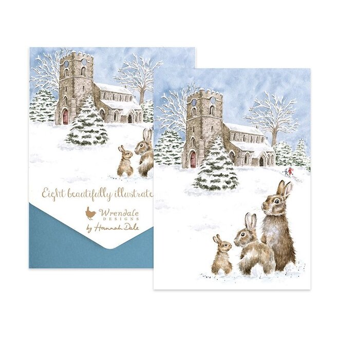 'Silent Night' Rabbit Boxed Christmas Cards