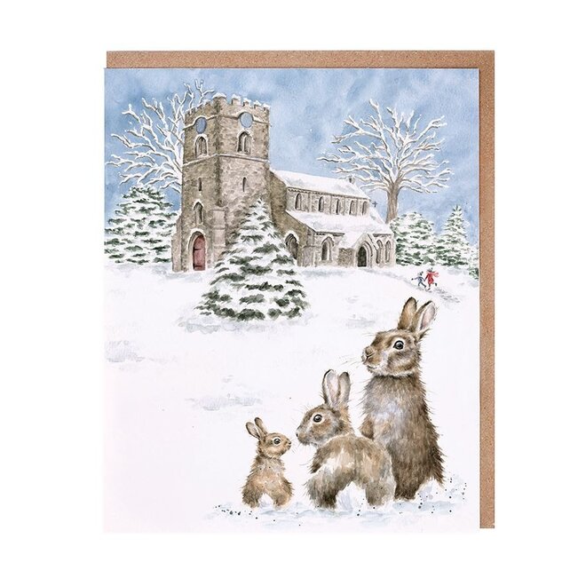 'Silent Night' Rabbit Boxed Christmas Cards