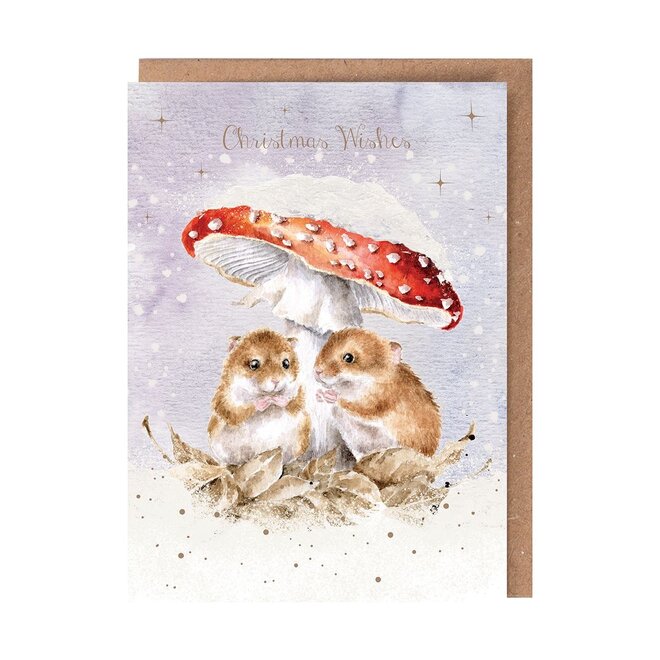 'Mushroom at the Inn' Mouse Christmas Card