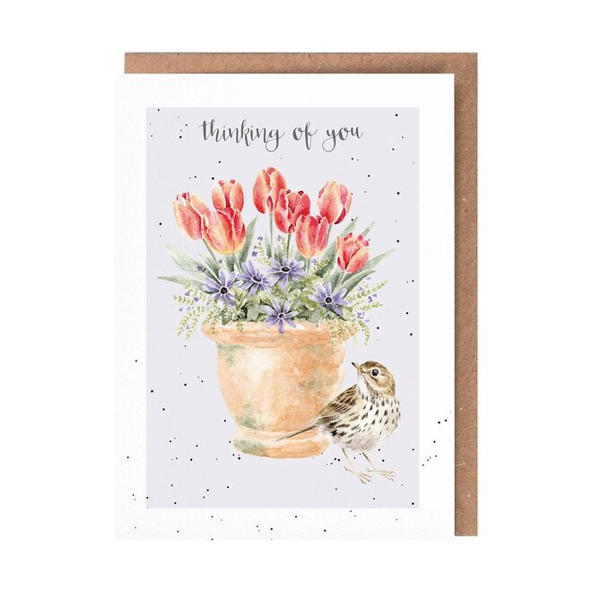 'The Meadow Pipit' Bird Thinking of You Card