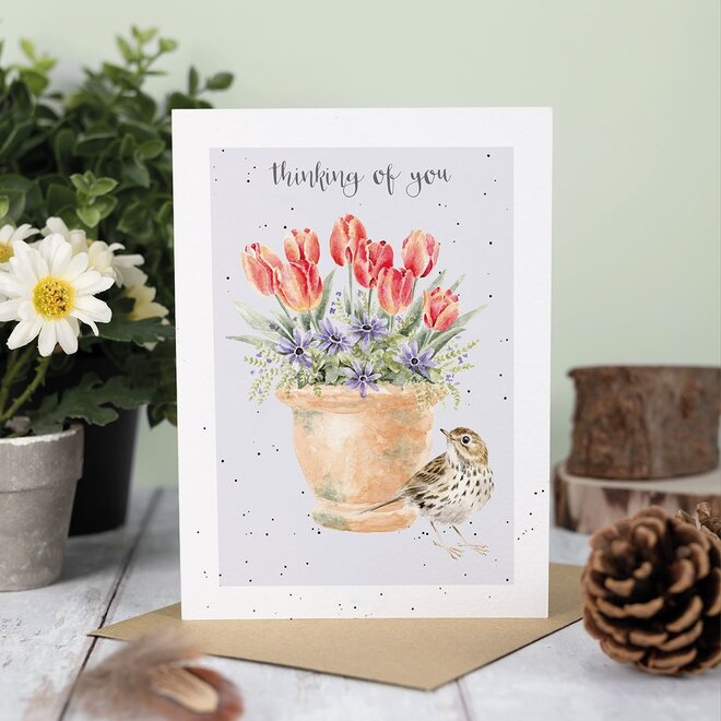 'The Meadow Pipit' Bird Thinking of You Card