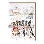 'While Shepherds Watched' Border Collie Paper Advent Calendar Card