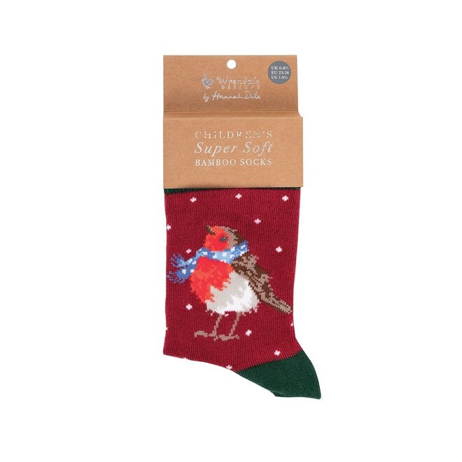 'Season's Tweetins' Robin Children's Large Sock