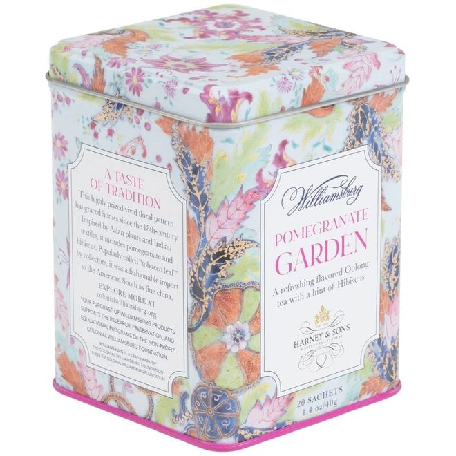 Harney & Sons Williamsburg Pomegranate Garden Oolong Tin 20s