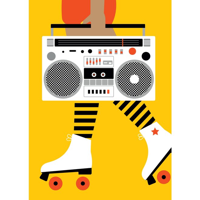 Roller Boots Greeting Card
