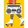 Roller Boots Greeting Card
