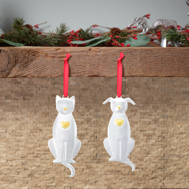 Nambe Puppy Ornament