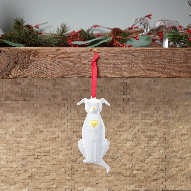 Nambe Puppy Ornament