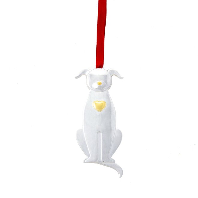 Nambe Puppy Ornament