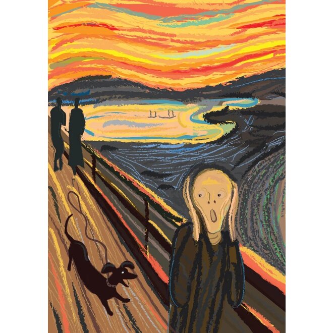 Daschshund Scream Birthday Card