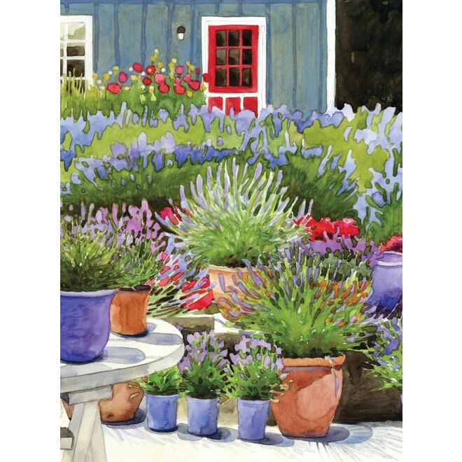 Pots of Lavender Birthday Card