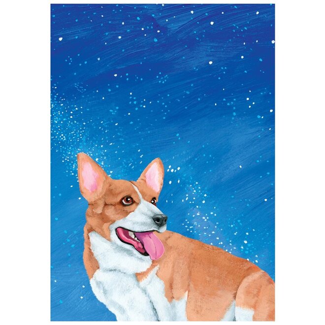Corgi Sky Birthday Card