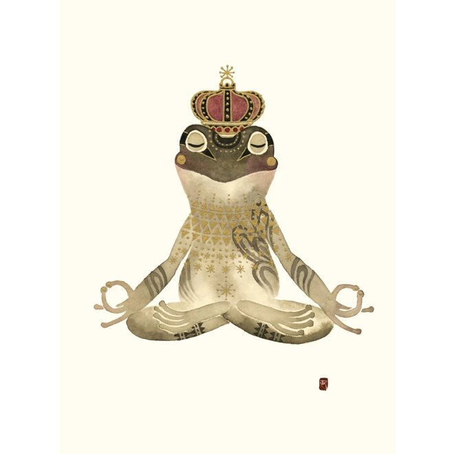Meditation Frog Birthday Card