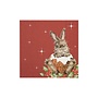'Merry Little Christmas' Rabbit Paper Cocktail Napkins