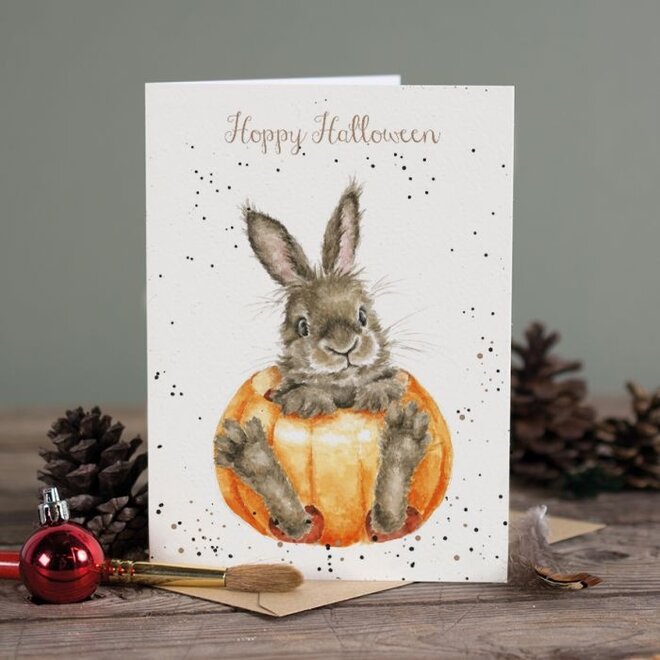 'Hoppy Halloween' Rabbit Card
