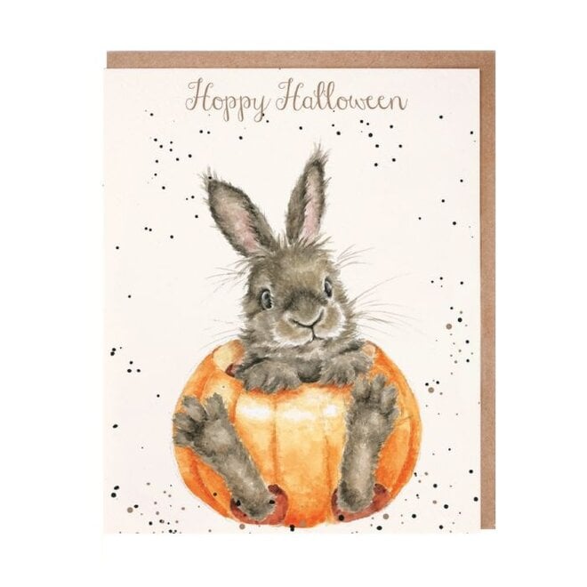 'Hoppy Halloween' Rabbit Card