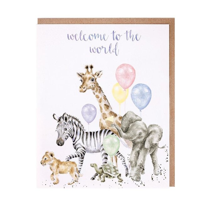 'Welcome to the World' Wild Animal New Baby Card