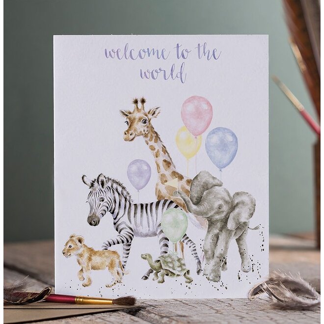 'Welcome to the World' Wild Animal New Baby Card