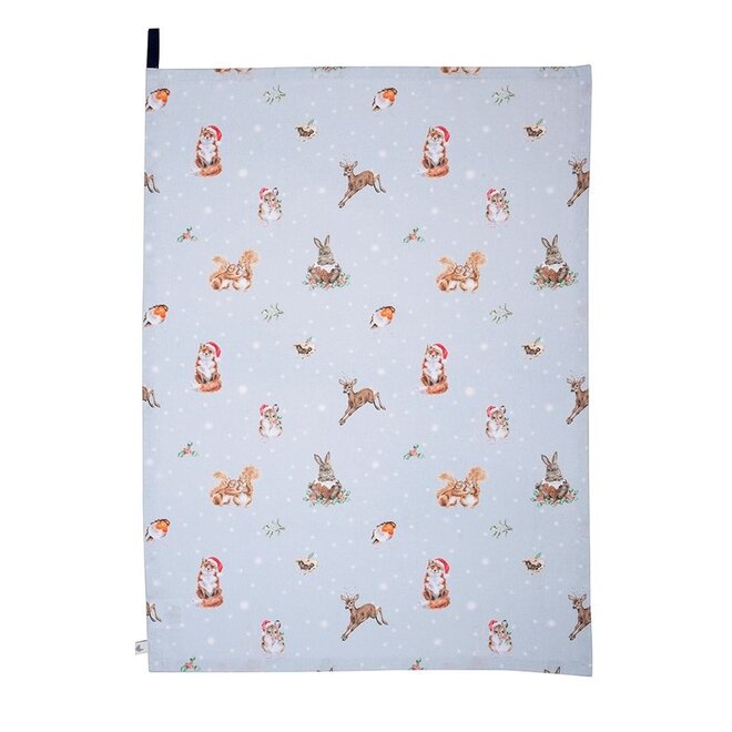 'Winter Woodland' Woodland Animal Dish Towel