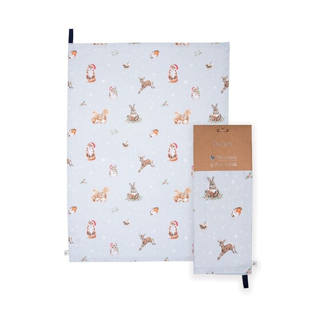 'Winter Woodland' Woodland Animal Dish Towel