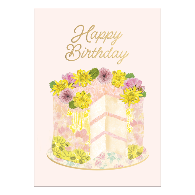 Collage Cake Birthday Card