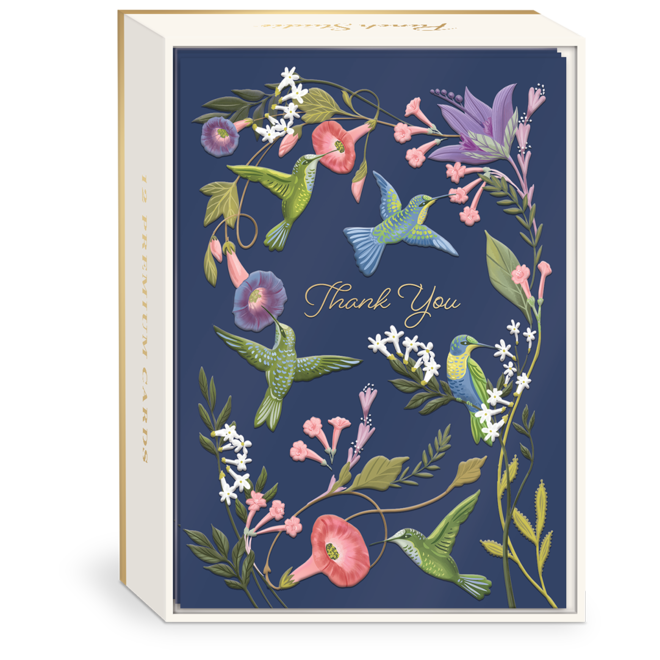 Hummingbirds Boxed Thank You Cards