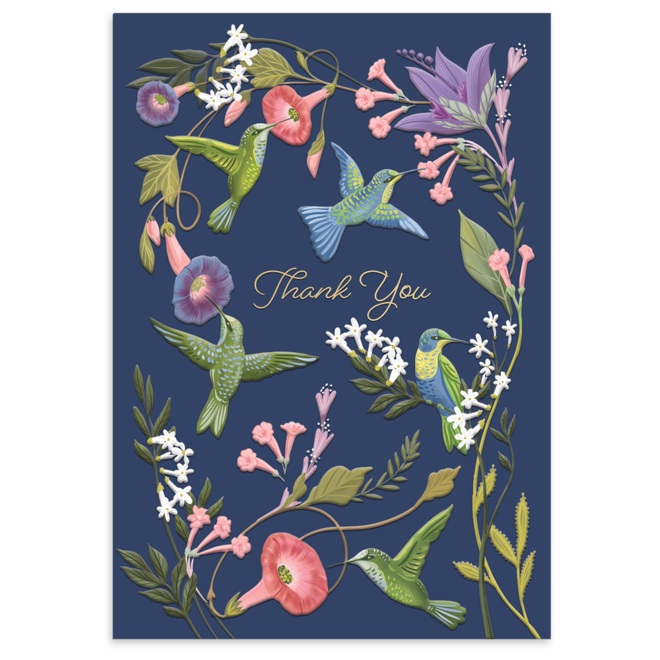 Hummingbirds Boxed Thank You Cards