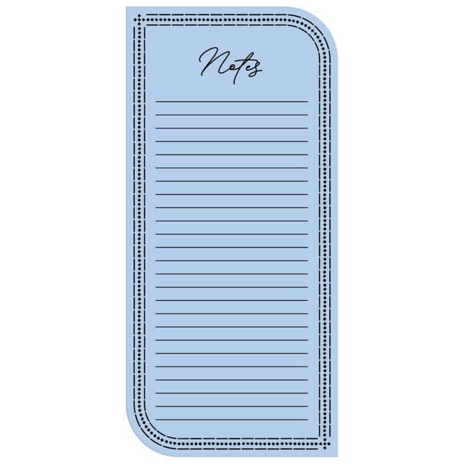 Light Blue Magnetic List Pad