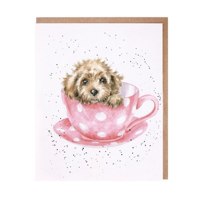 'Teacup Pup' Greeting Card