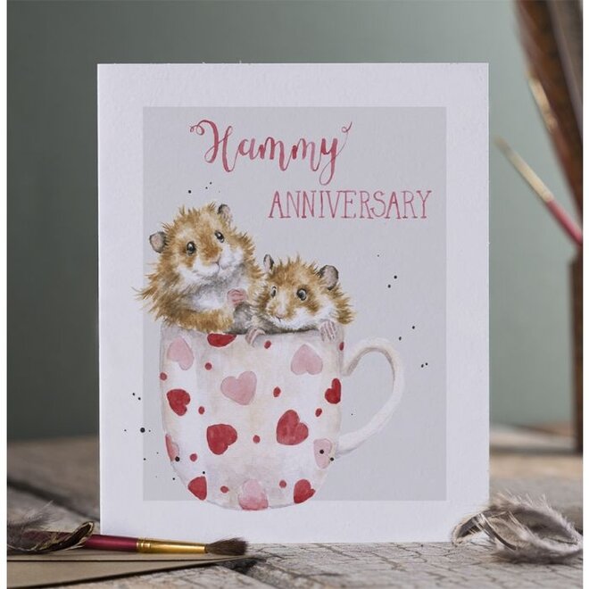 'Hammy Anniversary' Hamster Anniversary Card