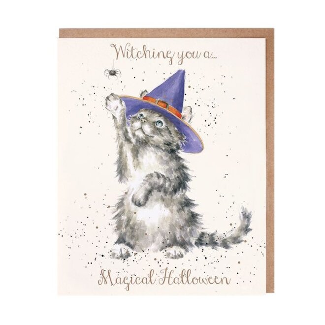 'The Witch's Cat' Halloween Card