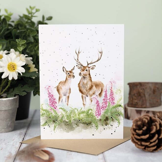 'Lord & Lady' Deer Greeting Card