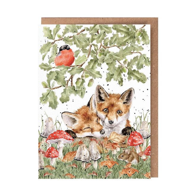 'Under the Oak Tree' Fox Greeting Card