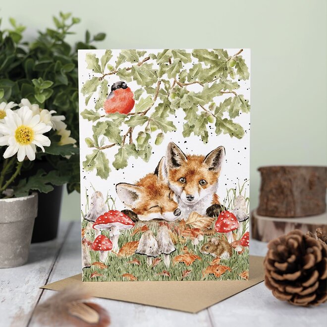 'Under the Oak Tree' Fox Greeting Card