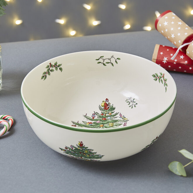 Christmas Tree Large Round Serving Bowl